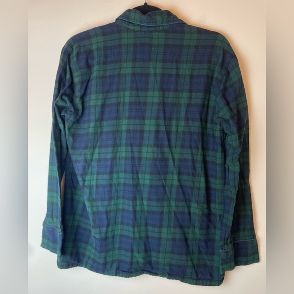 J. Crew Women’s Green and Blue Plaid Pajama Shirt Button Up Size Small - Picture 6 of 10